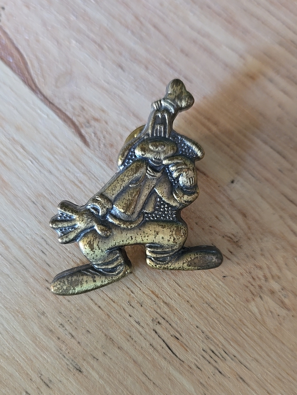 Vintage Disney Goofy Pin Brass